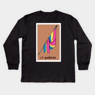 Pansexual Flag Loteria Bandera Kids Long Sleeve T-Shirt